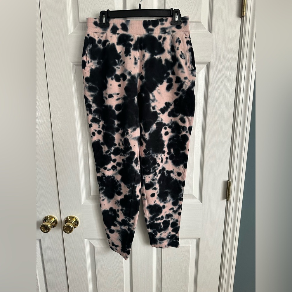 NWT 525 America Black and Pink Tie-Dye Pants
